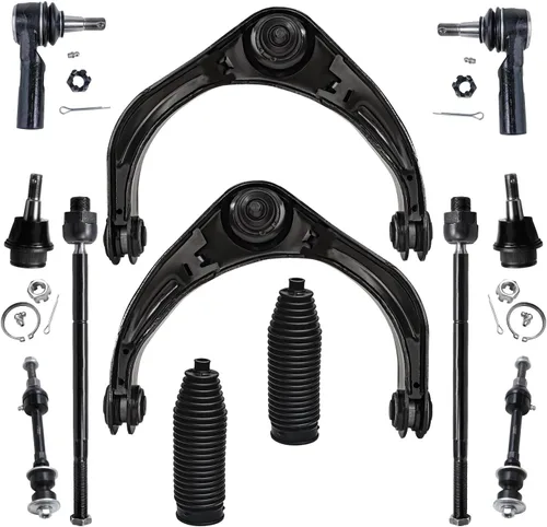Vista 55 de Detroit Axle - Kit de extremo de 12 piezas para Ford Explorer Mercury Mountaineer 1998-2001 1999 2000, 2 brazos de control delanteros superiores