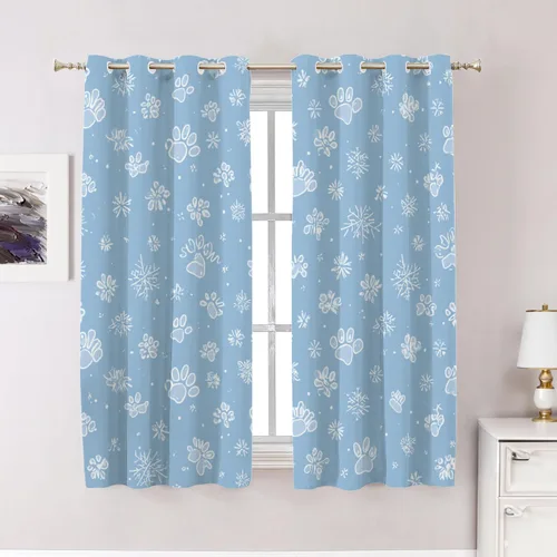 Vista 43 de Cortinas opacas de poliéster multicapa para ventanas de padre e hijo, 2 unidades, 26 x 24 pulgadas