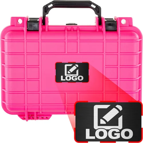 Vista 10 de Eylar Caja rígida para equipo de protección y cámara con placa de logotipo personalizada, caja seca impermeable con espuma de 11.6 pulgadas, 8.3