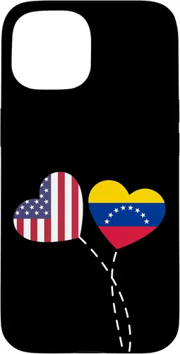 Vista 6 de Funda para iPhone 13 Pro Max Loving Venezuela USA Flag Heart Venezuelan Americans Love Case