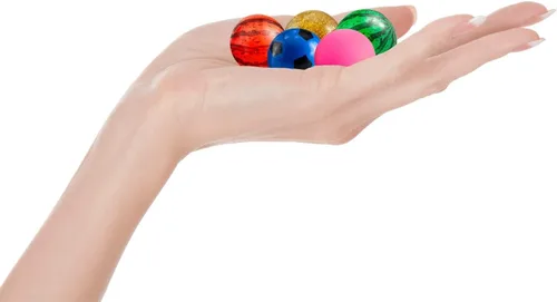 Vista 3 de OBTANIM Colorful Bouncy Balls Bulk Mixed Pattern High Bouncing Balls for Kids Party Favors, Prizes, Birthdays Gift, 27 mm