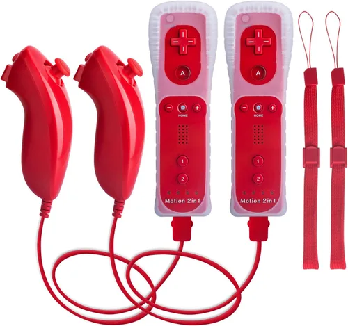 Vista 10 de Motion Plus Wii Controllers 2Packs with Nunchucks, Wii Remote Controllers Compatible for wii and Wii U with Built in Motion Plus