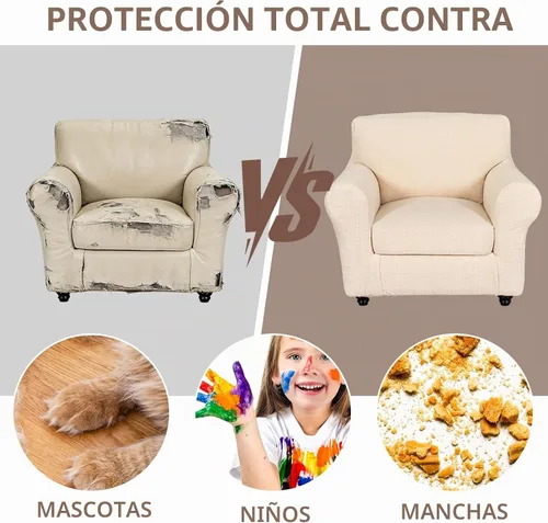 Vista 8 de Funda para sofá, funda para sillón, funda de sofá de 2 piezas con brazos