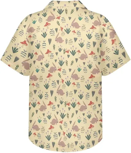 Vista 3 de Camisas hawaianas para hombre manga corta ajuste regular diseño clásico de verano