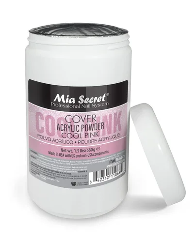 Vista 3 de Mia Secret Cubierta acrílica en polvo rosa frío, 1.5 libras.