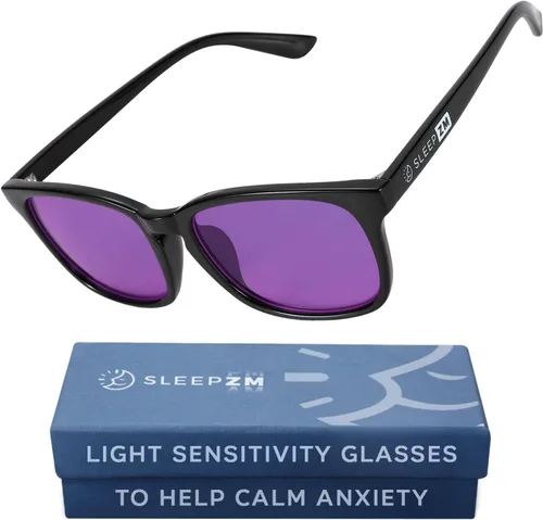 Vista 20 de Sleep ZM Blue Light Blocking & Light Sensitivity Glasses - 14 Lens Types for Comfort, Relaxation, Sleep & Relief