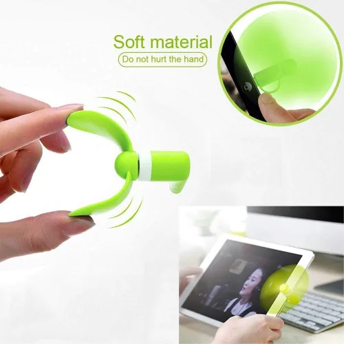 Vista 5 de Ventilador de teléfono USB C, paquete de 4 mini ventiladores portátiles para teléfono celular iPhone 16/15 y teléfonos celulares Android con puerto
