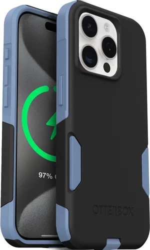 Vista 11 de OtterBox Funda para iPhone 15 Pro MAX (Only) Commuter Series, negra, delgada y resistente, apta para bolsillo, con protección de puerto