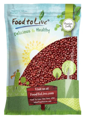 Vista 8 de Food to Live - Frijoles Adzuki, 8 onzas - Frijoles azuki secos enteros (frijoles rojos mungos), crudos, veganos, kosher, germinables, a granel