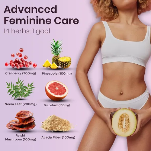 Vista 6 de UTI Levadura y pH Pro+ Paquete de 2 Hidratación femenina diaria y apoyo de equilibrio con arándano, D-manosa, aloe, hibisco Probado por