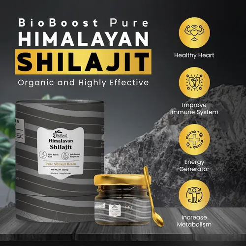 Vista 2 de Resina Shilajit del Himalaya para hombres y mujeres, 75% ácido fúlvico, 2.12 oz, resina Shilajit, aumenta la energía, la resistencia y el apoyo