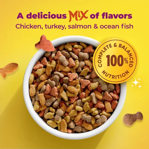 Vista 4 de Meow Mix Original Choice Alimento seco para gatos, bolsas de 18 onzas