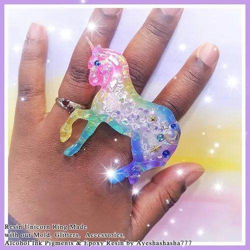 Vista 4 de Funshowcase Bandejas de silicona para manualidades, resina epoxi, fabricación de joyas, paquete de 17 pulgadas