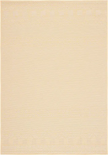 Vista 9 de SAFAVIEH Alfombra lavable para exteriores, colección Courtyard de 2.3 x 6.7 pies, beige y azul aguamarina, no desprende pelusa y es fácil