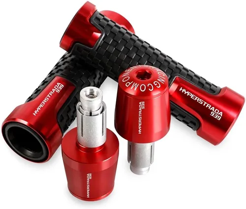 Vista 9 de Motocicleta para Ducati Hyperstrada 939, 2016, 2017, 2018, 2019, 2020, 2021, 2022, extremos de agarre para manillar CNC, manillar de goma, manillas