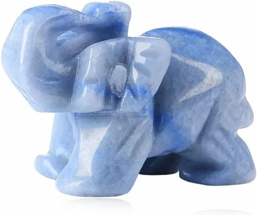 Vista 14 de YATOJUZI - Figura de elefante de cuarzo rosa de 5 cm decorativa, cristal curativo rosa, lindo, natural, tallado a mano, pulido, estatua de gema