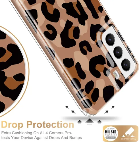 Vista 5 de ESDOT Funda para Samsung Galaxy S22 Plus, grado militar, prueba de caída de 21 pies, resistente con diseños de moda para mujeres y niñas, funda