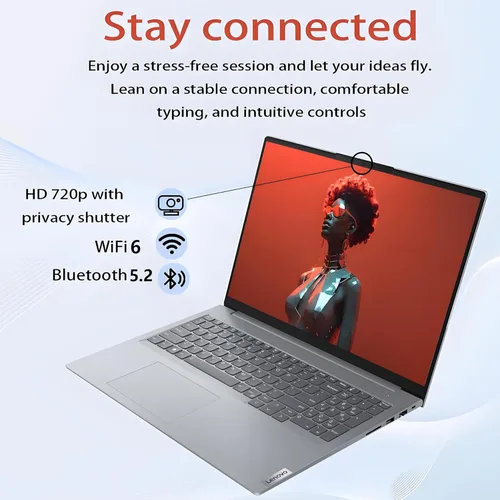 Vista 3 de Lenovo Portátil empresarial FHD+ de 16 pulgadas: alto rendimiento para programación, análisis de datos y edición de video, Intel Core i7-13700H, 16