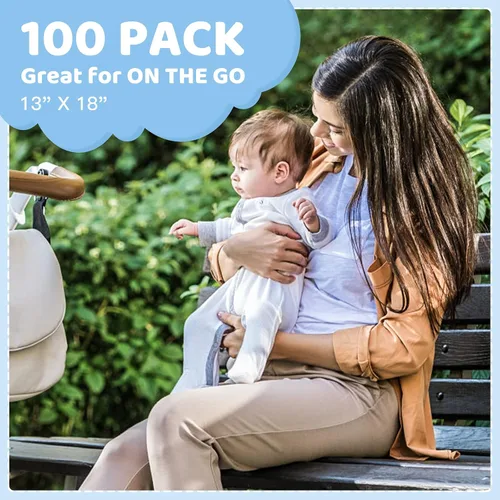 Vista 11 de Cambiadores Desechables para Bebé 100 Unidades Protectores de Incontinencia Forros para Cambio de Pañales Absorción Rápida Suave Transpirable