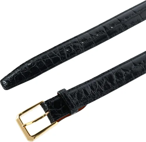 Vista 4 de Trafalgar Cinturón de cocodrilo esmaltado genuino para hombre 1 316 pulgadas 1181in