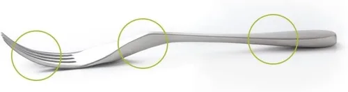 Vista 3 de KNORK Juego de 4 tenedores de ensalada forjados originales – Stock abierto, acero inoxidable 18/10 – ergonómico, acabado mate