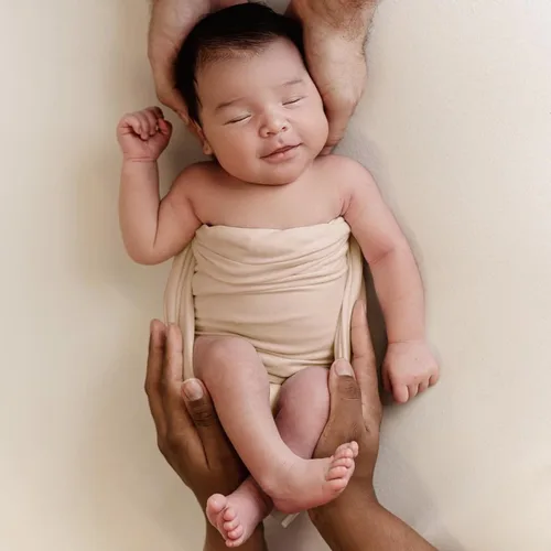 Vista 5 de Accesorios para Fotografía de Recién Nacidos, Envolturas para Recién Nacidos para Bebés Niños y Niñas, Manta Elástica para Sesión Fotográfica