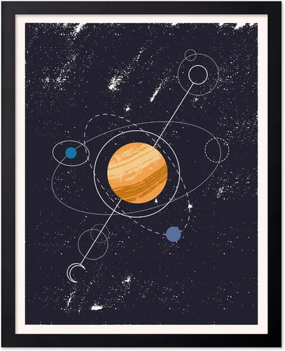 Vista 21 de Poster Master Póster celestial – Impresión del mapa de las estrellas – Regalo para astronomía, fanáticos lunares – Arte vintage para el hogar