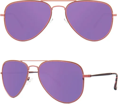 Vista 8 de MAXJULI Gafas de sol polarizadas estilo aviador para cabezas grandes para hombres y mujeres 8123 Plateado/Gris (silver frame/grey lens)