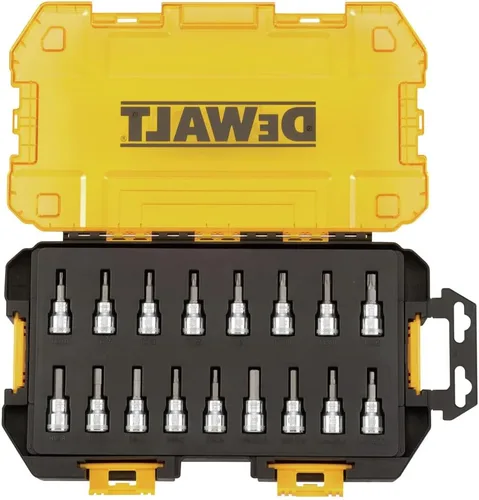 Vista 2 de DeWalt Juego de casquillos para llaves de 3/8 pulgadas, SAE/métrico, 17 piezas (DWMT73806)