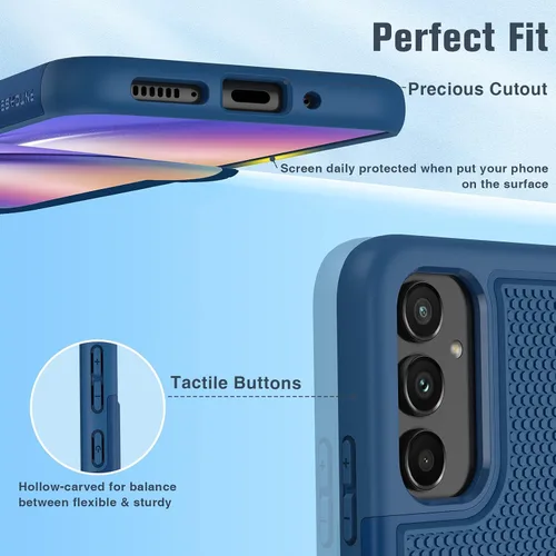 Vista 946 de FNTCASE Funda para iPhone 17 Pro: Fundas delgadas translúcidas de color azul claro compatibles con MagSafe, protección completa de la cámara