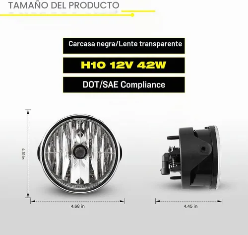 Vista 3 de Luces antiniebla aptas para Ford Expedition 2007-2014/Ford Ranger 2008-2011 (no compatible con el paquete STX), 2 piezas de repuesto de montaje