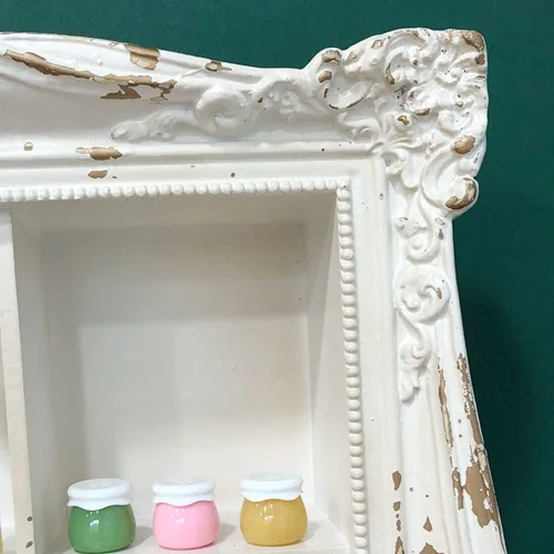 Vista 4 de Shabby Chic - Estantes flotantes de pared con tallado hecho a mano, estante de pared de madera estilo francés para sala de estar, dormitorio