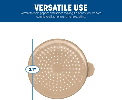 Vista 6 de Carlisle FoodService Products 427106 Tapa de polietileno para sal y pimienta solamente, 3.12 pulgadas de diámetro, color beige (caja de 12)