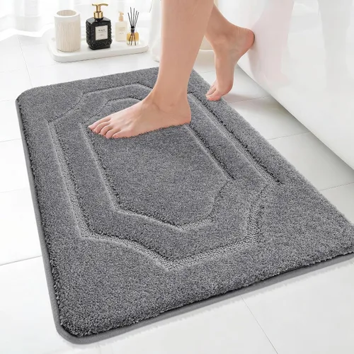 Vista 21 de BEQHAUSE Alfombra de Baño-Antideslizante-Tapete de Baño-Suave y Absorbente-Tapete de Ducha-Tapetes de Baño de Poliéster para Baño Lavables a Máquina