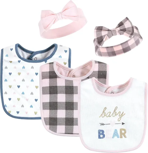 Vista 33 de Hudson Baby Conjunto de babero y diadema de algodón unisex para bebé Leopard Mamas Mini