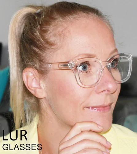 Vista 2 de LUR Gafas de lectura bifocales para mujer, paquete de 4 lectores bifocales