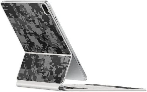 Vista 26 de SopiGuard Skin for 2021 Magic Keyboard Case 12.9 Precision - Adhesivo de vinilo de borde a borde superior, teclado y panel trasero (negro cepillado)