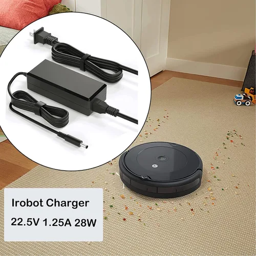 Vista 4 de Roomba Charger 22.5V 1.25A Adaptador de CA para Irobot Roomba 550, 595, 400, 500, 600, 700, 800,880; 770 650 Pet 560 780 630 530 760 700 500 622 0