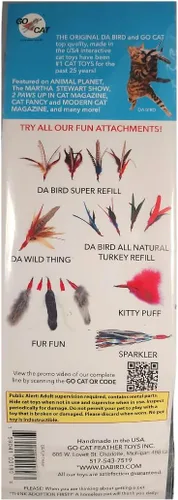 Vista 5 de GoCat Da Fur Thing - Juguete de piel de conejo y plumas relleno con hierba gatera