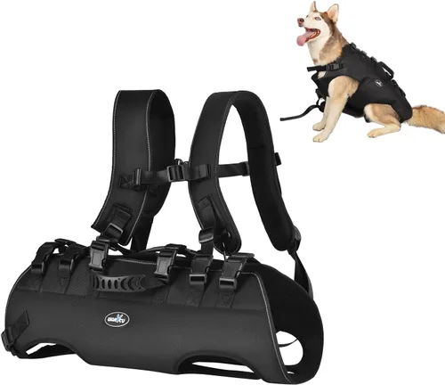 Vista 8 de Arnés de elevación para perros, soporte y rehabilitación con cabestrillo ajustable acolchado y transpirable Arnés de elevación para perros