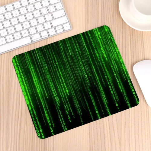 Vista 3 de Alfombrilla de mouse para juegos, estilo matriz, codificación, de goma antideslizante, para computadoras, laptop, oficina, hogar, rectangular
