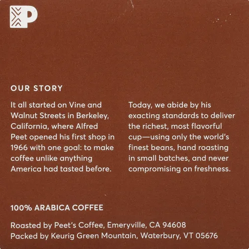 Vista 7 de Peet’s Coffee House Blend K-Cup Coffee Pods for Keurig Brewers, Dark Roast, 10 Pods