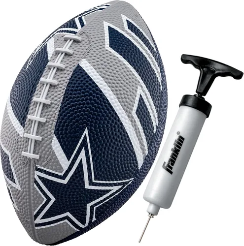 Vista 21 de Franklin Sports NFL Team Footballs - Rubber Youth Mini Balls for All Teams - Kids 8.5" Football + Air Pump Sets - Official NFL Licensed
