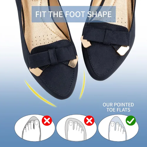 Vista 5 de Trary - Zapatos planos puntiagudos de meter, con moño, para mujer