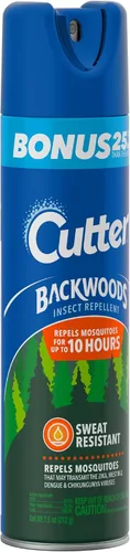 Vista 3 de Repelente de insectos en aerosol Cutter Backwoods, con un 25% de DEET, Paquete de 12, 7.5-Ounce