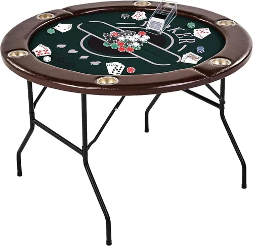 Vista 10 de Barrington Poker - Mesas de Póquer Plegables de Múltiples Estilos y Tableros de Mesa de Póquer/Colección de Mesa de Comedor, Mesas con Rieles