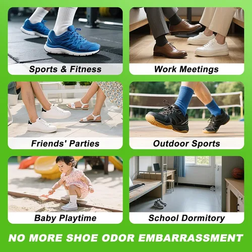 Vista 3 de Spray desodorante para zapatos, potente eliminación de olores de 17.6 onzas líquidas para zapatos, tenis, botas, tacos y cuero, aerosol de larga