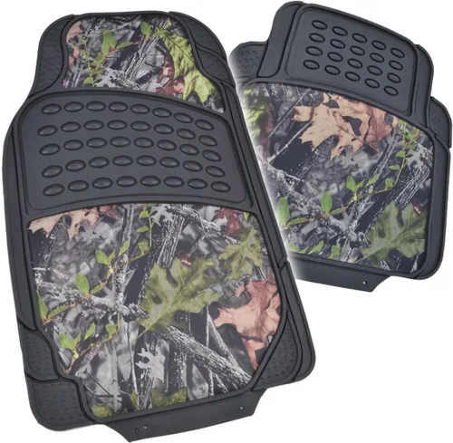 Vista 7 de BDK - Juego completo de fundas para asientos de camuflaje para auto con tapetes – Juego completo de protección interior, patrón de camuflaje Juego