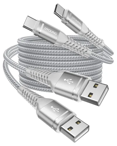 Vista 19 de Cable USB C a USB C de 240 W de carga rápida de 6 pies, cable USBC a C Negro