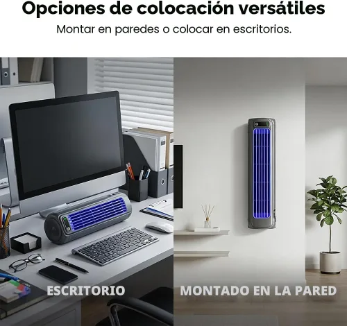 Vista 4 de Ventilador de refrigeración portátil silencioso con 3 velocidades, nuevos ventiladores de pie 2026 que soplan aire frío, aire acondicionado